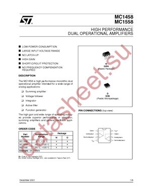 MC1558N datasheet  