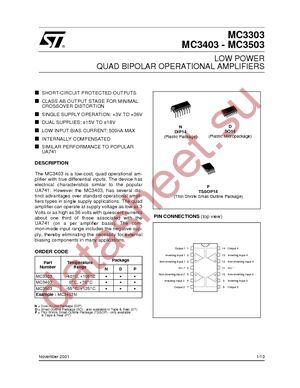 MC3303DT datasheet  