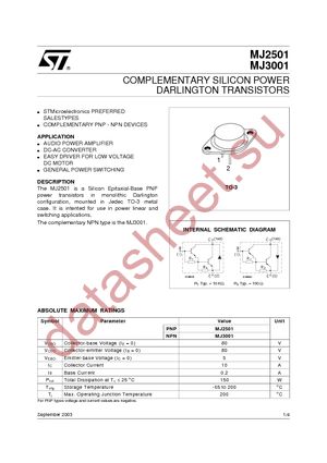 MJ2501 datasheet  