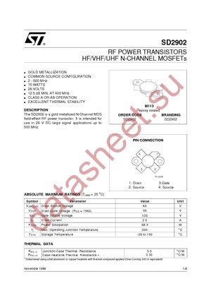 SD2902 datasheet  