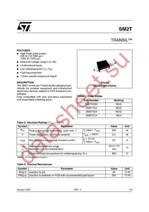 SM2T27A datasheet  