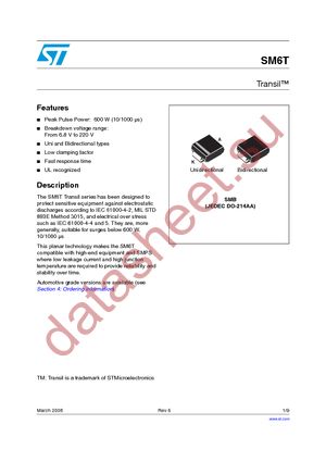 SM6T15A datasheet  