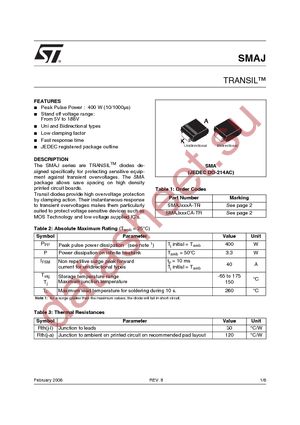 SMAJ12CA-TR datasheet  