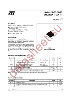 SMCJ12A-TR datasheet  