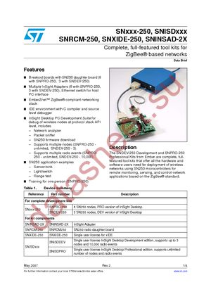 SNDEV-250 datasheet  