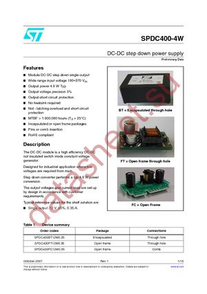 SPDC400FC12M0.35 datasheet  