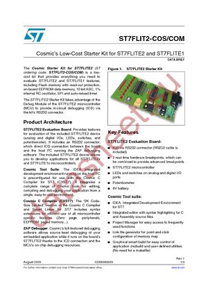 ST7FLIT2-COS/COM datasheet  