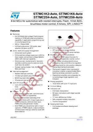 ST7FMC2S4TCE datasheet  