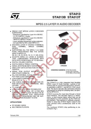 STA013EVB datasheet  