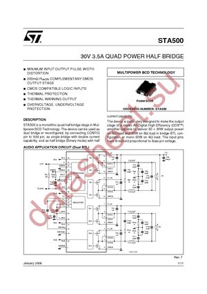 STA500 datasheet  