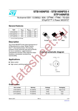 STB140NF55T4 datasheet  