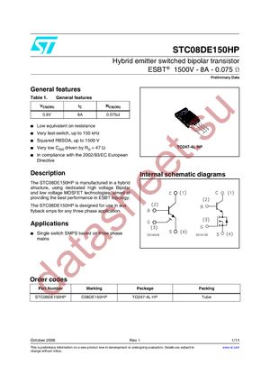 STC08DE150HP datasheet  