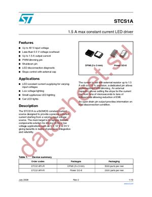 STCS1APHR datasheet  