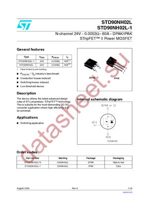 STD90NH02LT4 datasheet  