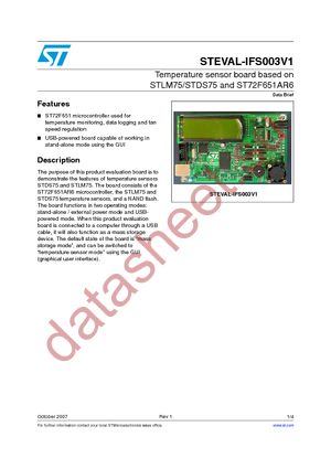 STEVAL-IFS003V1 datasheet  