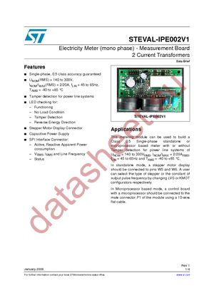 STEVAL-IPE002V1 datasheet  