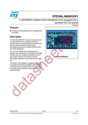 STEVAL-MKI010V1 datasheet  