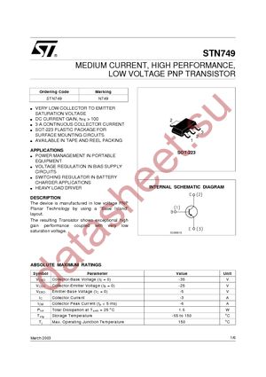 STN749 datasheet  