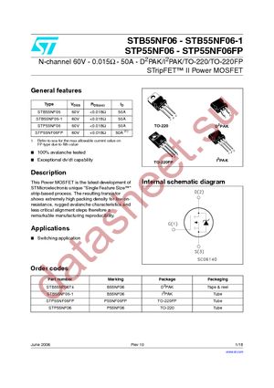 STP55NF06FP datasheet  