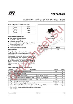 STPS0520M datasheet  