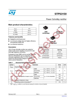 STPS3150RL datasheet  