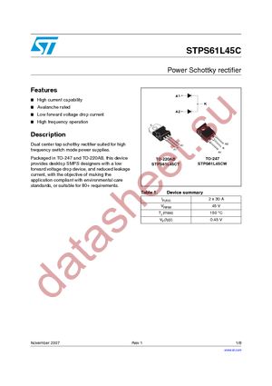 STPS61L45CT datasheet  