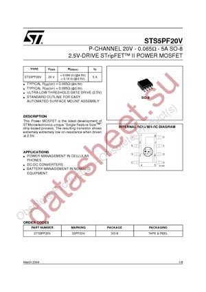 STS5PF20V datasheet  