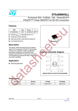 STSJ60NH3LL datasheet  