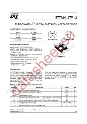 STTA9012TV1 datasheet  