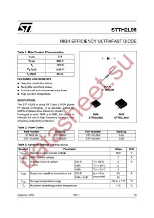 STTH2L06RL datasheet  