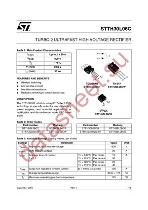 STTH30L06CW datasheet  