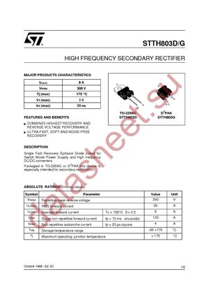 STTH803D datasheet  