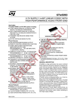 STW5093CYLT datasheet  