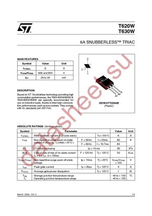 T620-600W datasheet  