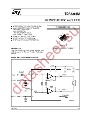 TDA7266M datasheet  