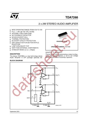 TDA7268 datasheet  