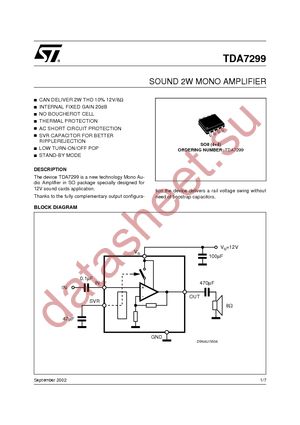 TDA729913TR datasheet  