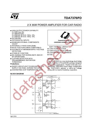 TDA7376PD datasheet  