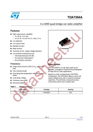 TDA7384A datasheet  