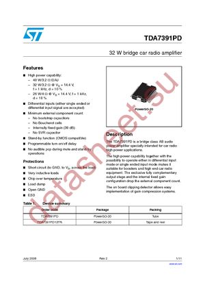 TDA7391PD13TR datasheet  