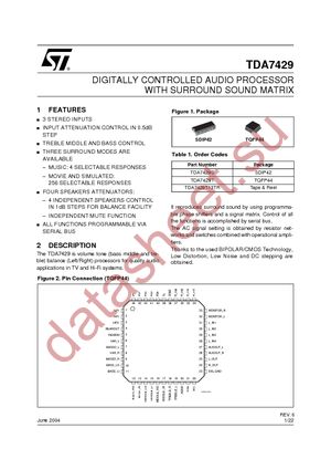 TDA7429T datasheet  