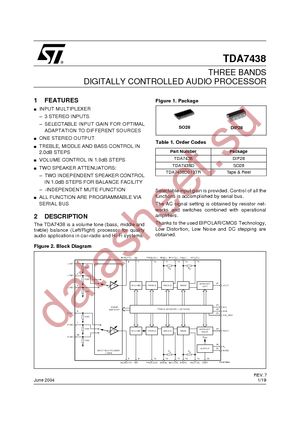 TDA7438D013TR datasheet  