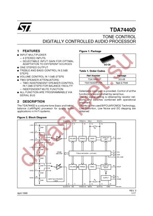 TDA7440D datasheet  