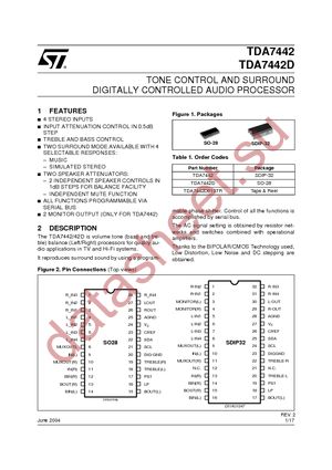 TDA7442D013TR datasheet  