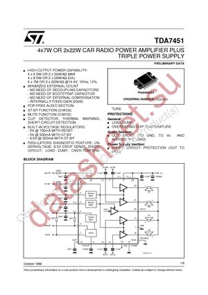 TDA7451 datasheet  