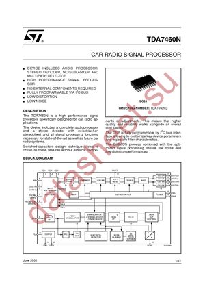 TDA7460NDTR datasheet  