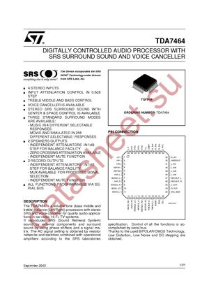 TDA7464$ datasheet  