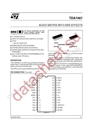 TDA7467D$ datasheet  