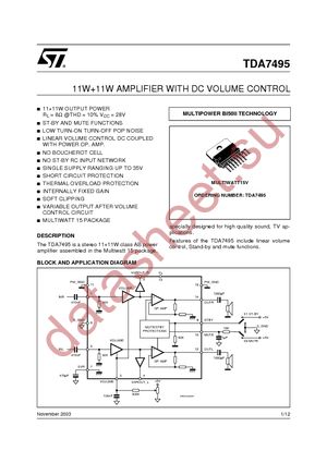 TDA7495 datasheet  