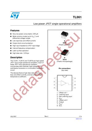 TL061ID datasheet  